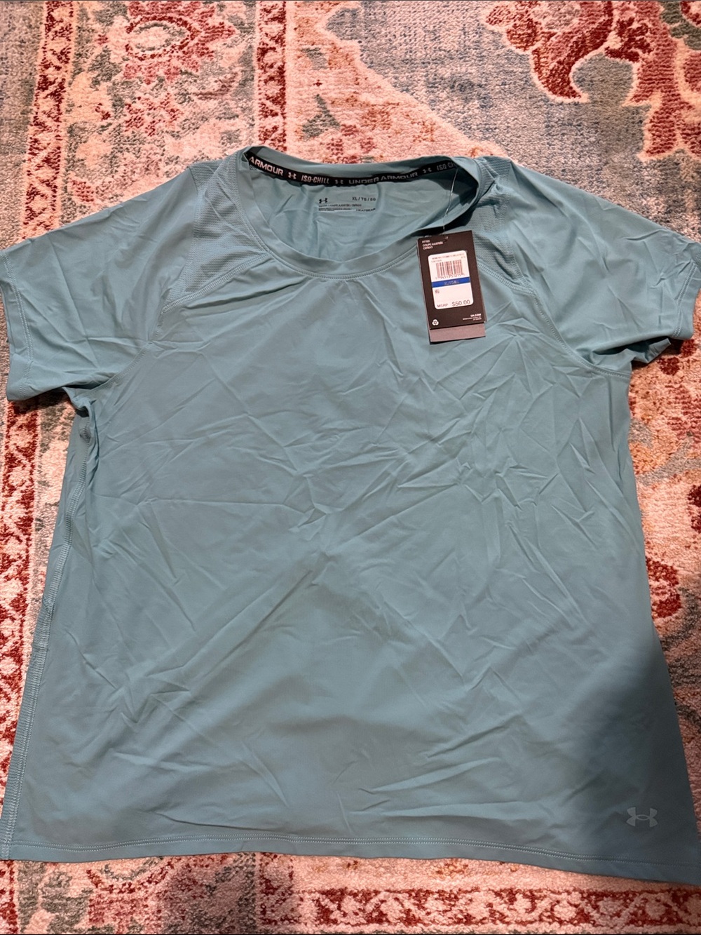 Under Armour Blue Short-Sleeve Heat Gear ISO Cool Tee